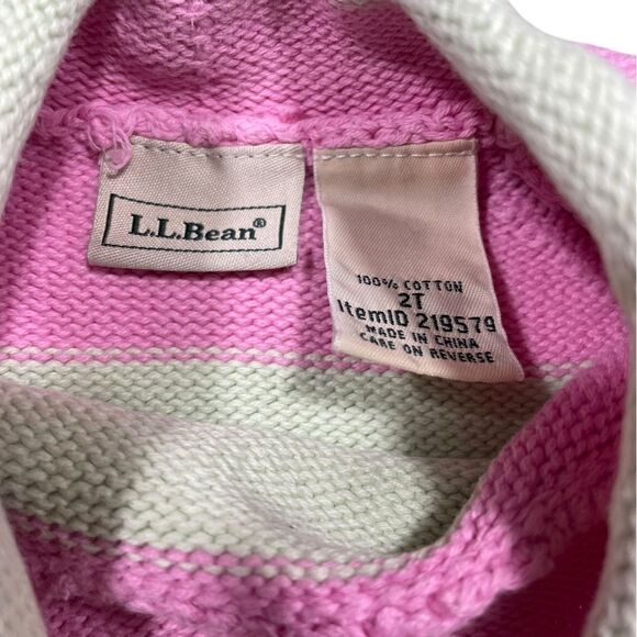 LL Bean Knit Sweater Owl and Stripes Toddler Size 2T - Picture 6 of 9